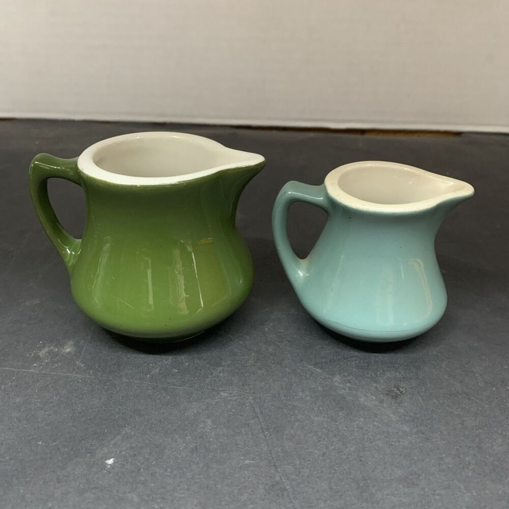 Vintage Lot Of 2 Hall Creamers 3” & 2.5”